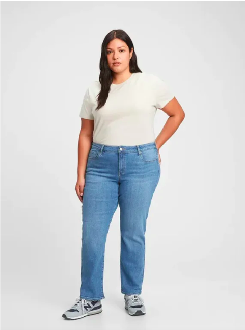 Dámské džíny GAP straight Mid Rise Classic Washwell 779195-00